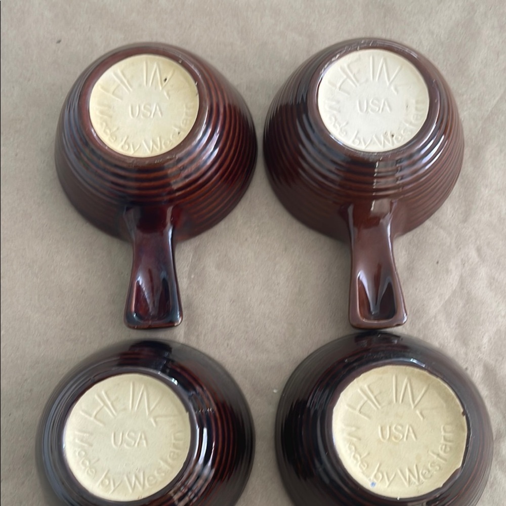 Heinz USA Brown Ceramic Bowls Set